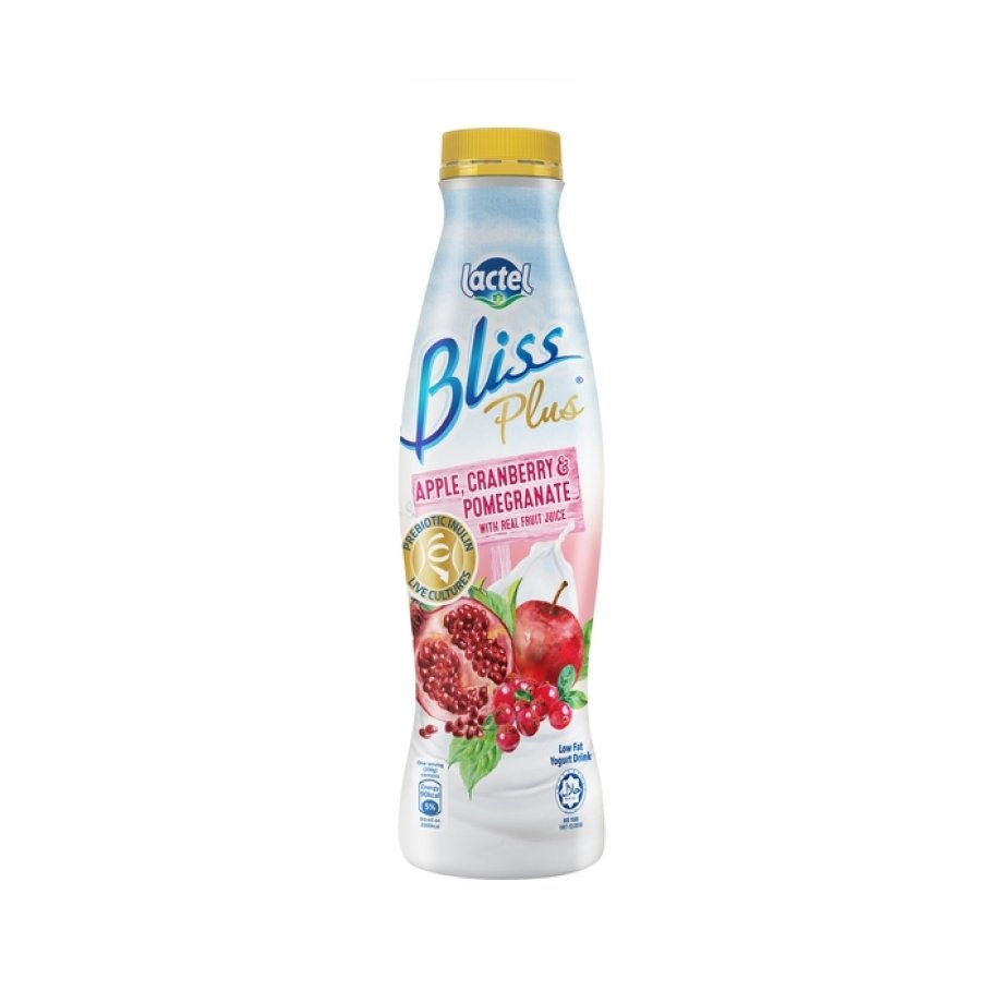 Lactel Bliss Plus Low Fat Yogurt Drink Apple Cranberry Pomegranate 700ml